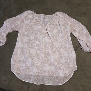 Motherhood Maternity Blouse - Light Pink and Cream